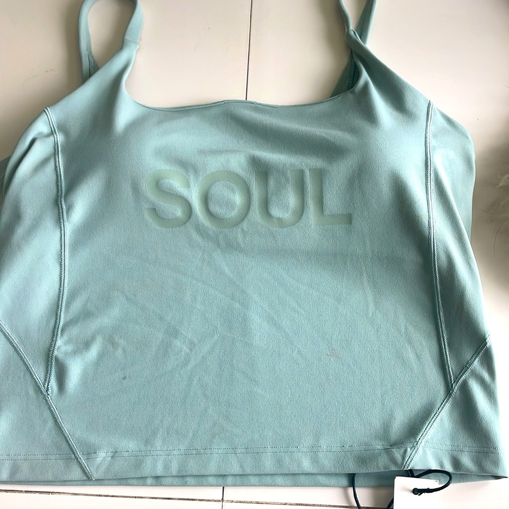 🔥Rare Lululemon SoulCycle Collab Tank Silver Blue Size 10 – NWT